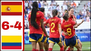 Spain vs Colombia Womens 64 All Goals And Penalties Shootout  Goals Results And Highlights [upl. by Jonis366]