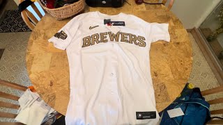 Milwaukee Brewers 2022 AllStar Game Nike Authentic Jersey Review [upl. by Gamal657]