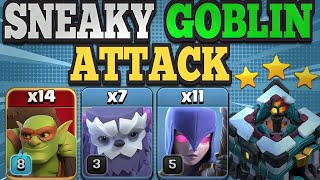 New Sneaky Goblin Attack TH13  Event Troops 2024 in Clash of Clans [upl. by Tammy]