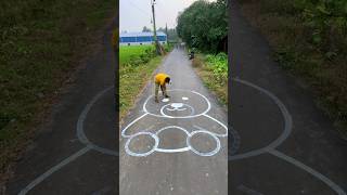 Giant Teddy 🧸 street art art shorts [upl. by Atinnek]