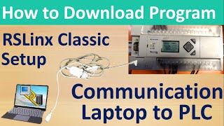 How to setup RSLinx Classic and Configure driver and download to a MicroLogix 1400 PLC RSLOGIX500 [upl. by Nytsirk]