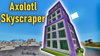 I built a Skyscraper for Blue Axolotls in Survival Minecraft [upl. by Izzy]