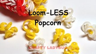 Rainbow LoomLESS POPCORN Easy Charm Tutorial by Crafty Ladybug Wonder Loom DIY LOOM [upl. by Lienaj]