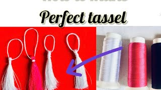 HOW TO MAKE TASSELS WITH SILK THREADSSTEP BY STEP TUTORIAL nekkyhandmade [upl. by Alegnat]