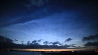 Spectacular Noctilucent clouds over Nykøbing Mors03072017 [upl. by Si]