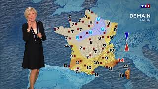 Météo Evelyne Dhéliat TF1 23042023 [upl. by Bonnee]