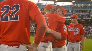 Arizona Baseball Postgame Celebration CCU Game 1 [upl. by Suirtemid]