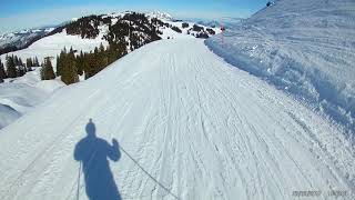 Kitzski resort  Kitzbuhel  black slope 38  Direttissima  22022017 [upl. by Zil]