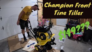 Champion 22quot Front Tine Tiller Assembly and Testing Home Depot Special Buy [upl. by Novikoff]