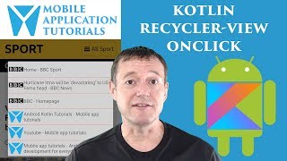 Kotlin android development tutorial  RecyclerView onClick [upl. by Honora]