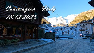 Courmayeur Italy 18122023 [upl. by Nomyad]