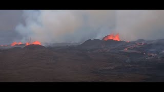 LIVE from Þorbjorn  Close up  Iceland volcano eruption [upl. by Aillimac528]