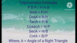 Trigonometry Formulas Mathematics  P1 [upl. by Kruse]