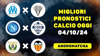 I migliori pronostici e consigli per le scommesse sul calcio di oggi Marsiglia Angers Napoli Como [upl. by Estella]