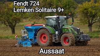 Aussaat  Fendt 724  Lemken Solitair 9 [upl. by Belvia]