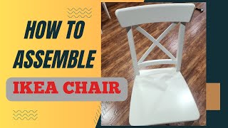 IKEA INGOLF Dinning Chair Assembly  Step by Step Tutorial [upl. by Kemme]