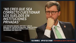 Diputado Sánchez por sueldo de Cubillos en la USS “No creo que sea correcto cuestionar los sueldosquot [upl. by Atinra400]