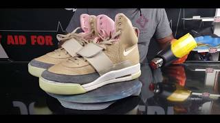 NIKE AIR YEEZY NET TAN 1 Sole Swap Midsole Removal [upl. by Sirmons]