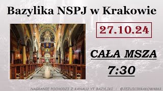 JACEK PRUSAK SJ  MSZA ŚW 730 BNSJ Kraków 271024 [upl. by Nale]