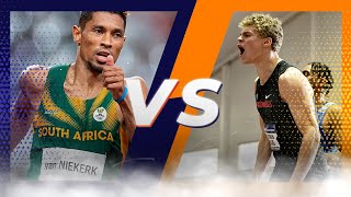 Matthew Boling vs Wayde Van Niekerk 400m  2024 NYC Grand Prix [upl. by Ylle5]