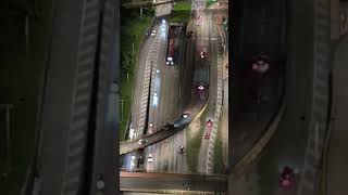 Evening vibes in Bogotá 🌆 Commuters on the motorway captured from the Mirador Torre Colpatria [upl. by Ardnahsal]