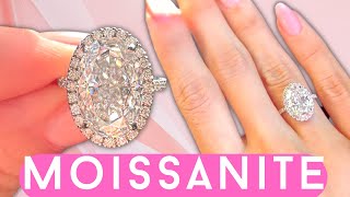 Watch This Before You Buy A Moissanite Ring🚩🚩Moissanite vs Diamond 💍 My Oval Halo Moissanite Ring [upl. by Natalya]