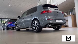 Volkswagen NEW Golf RLine 2023 in 4K Moonstone Grey 18 inch Bergamo walk around amp detail inside [upl. by Digdirb48]