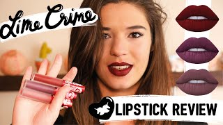 Lime Crime Velvetines Lipstick Review  Teddy Bear Fetish amp Wicked  BeKindCoco [upl. by Fidellia]