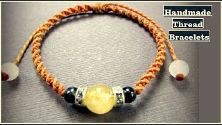 Handmade Thread Bracelet Ideas  DIY Macrame Bracelet  Jewelry Making At Home  Creationampyou [upl. by Staley]