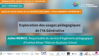 Julien MORICE responsable du service d’ingénierie pédagogique d’IMT Business School [upl. by Milli114]