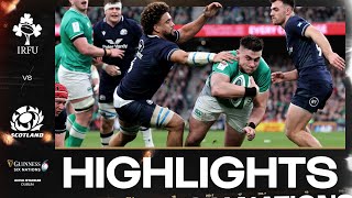 HIGHLIGHTS  ☘️ IRELAND V SCOTLAND 🏴󠁧󠁢󠁳󠁣󠁴󠁿  2024 GUINNESS MENS SIX NATIONS RUGBY [upl. by Poole]