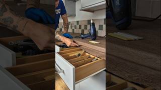 Worktop Vinyl Wrap kitchenwrapping kitchenwrap worktopwrap asmr kitchendecor [upl. by Herbst935]