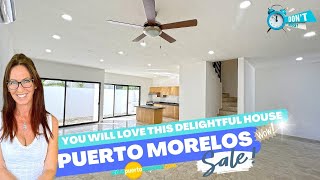 puerto morelos mexico real estate NEW house for sale [upl. by Gerrit]