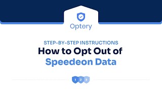 How to Opt Out of Speedeon Data  Step by Step Instructions [upl. by Carr284]