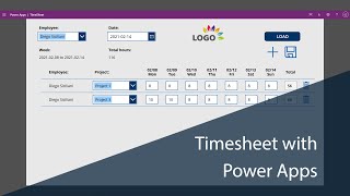 Monthly timesheet with Power Apps [upl. by Lingwood]