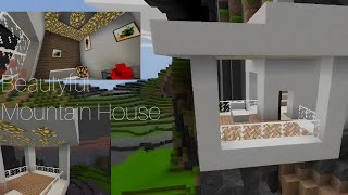 Modern mountain House 🏡 in craft world  Minecraft [upl. by Frasch984]