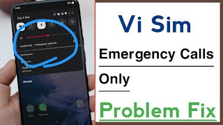 Vi Sim Emergency Calls Only Kaise Hataye Vi Sim Emergency Calls Only Problem Solve 2024 [upl. by Kaslik]