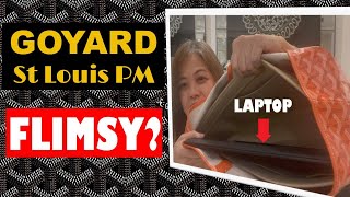 What Fits Goyard St Louis PM Should I go Artois or Anjou Tote Too Flimsy for Work Laptop Bag [upl. by Margreta281]