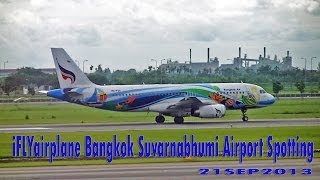 Bangkok Suvarnabhumi Airport Spotting BKK  VTBS 19L 21SEP2013 [upl. by Kutzer]