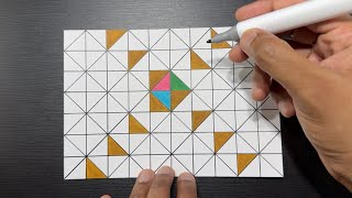 How Drawing Congruent Shapes by Combining Squares amp Right Triangles  Geometric  Easy Clever Steps [upl. by Sisi]