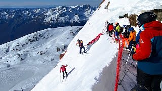 Gefährlichste SkiAbfahrt der Alpen Le Tunnel in Alpe dHuez ⚠️ [upl. by Leiru]