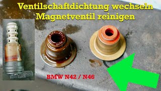 BMW 118 i E87 Ventilschaft wechseln amp Magnetventil reinigen [upl. by Lissner]