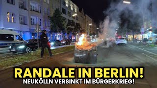 Randale in Berlin Neukölln 😱🔥 Barrikaden auf der Sonnenallee [upl. by Mufi]