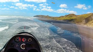 Surfing the Coast of New Zealand by Sailplane [upl. by Oznarol]