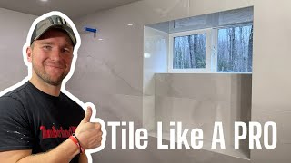 PRO Tile Tutorial 5000 Bathroom wall Many Tips and Tricks WINNI [upl. by August26]