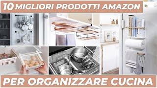 10 IDEE GENIALI per ORGANIZZARE una CUCINA PICCOLA con prodotti AMAZON [upl. by Akienat]