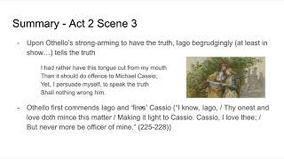 Shakespeares Othello Act 2 Scene 3 Summary and Analysis [upl. by Venetis]