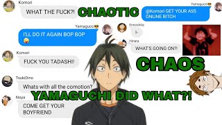 YAMAGUCHI DID WHAT⁉💚  Haikyuu Texts [upl. by Hayilaa]