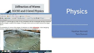 Diffraction of waves Sec 31 Rev01 IGCSE amp O level Physics 5054 [upl. by Atteroc]