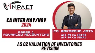 AS 02 Valuation of Inventories Revision May 24Nov 24  By CA Makarand Jain AIR 29 AIR 46 [upl. by Ailil]